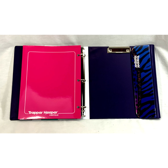 Trapper Keeper Animal Print Binder Retro Vtg 80s 90s Folder Mead - Picture 3 of 4